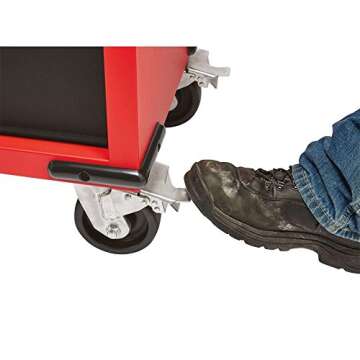 Milwaukee Heavy Duty Red & Black 46 in. 8-Drawer Rolling Steel Storage Cabinet | Contemporary Hardware Chest for Your Carpentry or Construction Tools like Drills, Wrenches, Drivers & Battery Packs