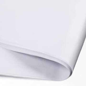 Yeaqee 27x19 Inches Wet Strength Tissue Paper for Art White Wrapping Paper Sheets Packing Tissue Paper for Collage Model Making, Media Crafts Etc Resistant to Tearing When Wet(100 Sheets)