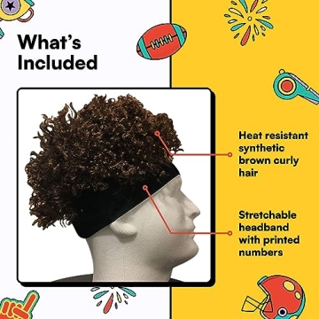 Watt's Wigs Mahomes Headband Wig for Kids - Fun Costume