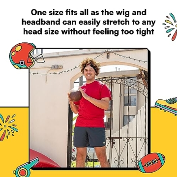 Watt's Wigs Mahomes Headband Wig for Kids - Fun Costume