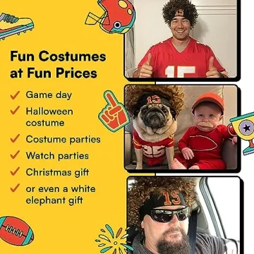 Watt's Wigs Mahomes Headband Wig for Kids - Fun Costume