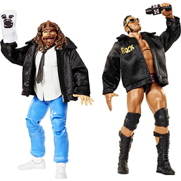 WWE Mattel Elite Collection 2-Pack Rock & Mankind 6-in Action Figures, Posable Collectible Gift for ...