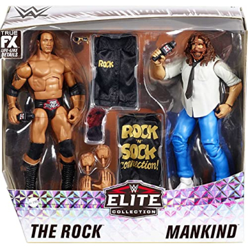 WWE Mattel Elite Rock & Mankind 2-Pack Action Figures