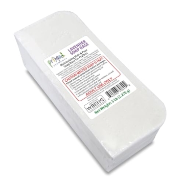 Primal Elements Lavender Essential Oil Soap Base - 5 Pound Melt and Pour Glycerin Soap Base for Craf...