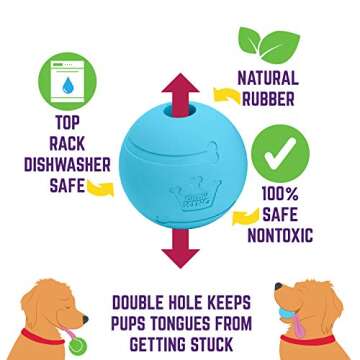 Chew King Fetch Balls Extremely Durable Natural Rubber Toy 3 inch Balls (CM-0263-CS01) , 3 Count ( Pack of 1)