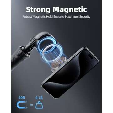 TODI Magnetic Tripod for iPhone with Remote, Cell Phone Tripod Stand for Recording, Travel Tripod Co...