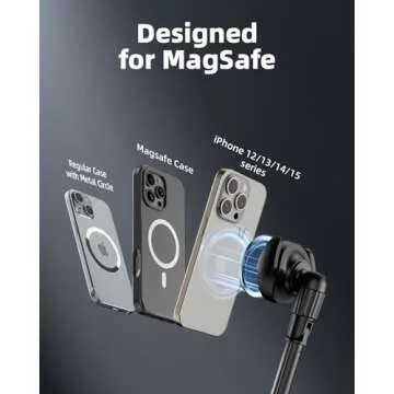 TODI Magnetic Tripod for iPhone with Remote, Cell Phone Tripod Stand for Recording, Travel Tripod Compatible with MagSafe, Selfie Stick Tripod for iPhone 15/14/13/12 Series