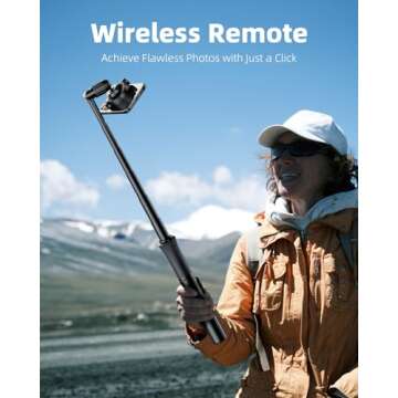 TODI Magnetic Tripod for iPhone with Remote, Cell Phone Tripod Stand for Recording, Travel Tripod Compatible with MagSafe, Selfie Stick Tripod for iPhone 15/14/13/12 Series