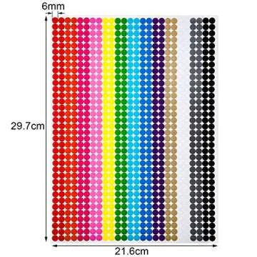 Vibrant 9360 Pcs Small Dot Stickers - Perfect for Color Coding and Organization
