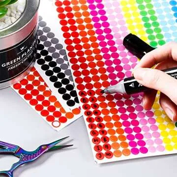9360 Small Dot Stickers for Color Coding and Labeling