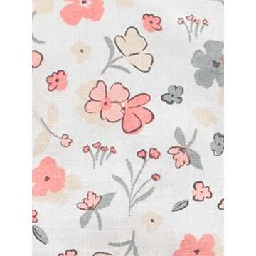 Simple Joys by Carter's Baby Girls' Sleeveless Rompers, Pack of 2, Peach/White Floral, Newborn