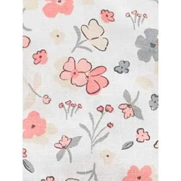Simple Joys by Carter's Baby Girls' Sleeveless Rompers, Pack of 2, Peach/White Floral, Newborn