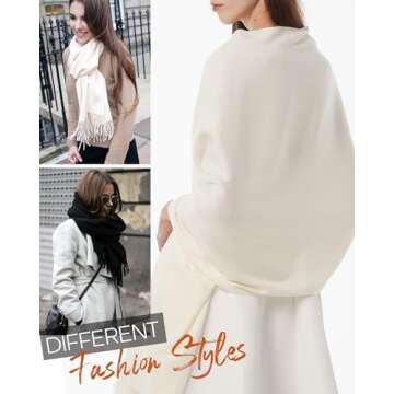 FURTALK Women's Scarf Pashmina Shawls and Wraps for Evening Dress Wedding Bride Bridesmaid Gifts Winter Scarves