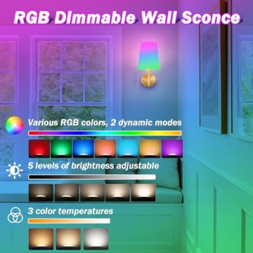 Slywise Wireless Battery Wall Sconces Set of Two