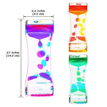 CAILINK Liquid Motion Bubbler - 3 Pack Kids and Adults Sensory Toys - Water Timers Fidget Toys Senso...