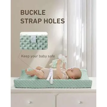 Changing Pad Cover, Ultra Soft Minky Dots Plush Changing Table Covers for Baby Girls and Boys, 2 Pack (Roman Green & Lily White)