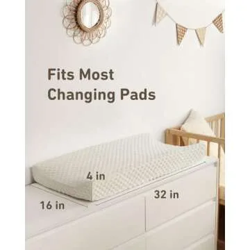Changing Pad Cover, Ultra Soft Minky Dots Plush Changing Table Covers for Baby Girls and Boys, 2 Pack (Roman Green & Lily White)