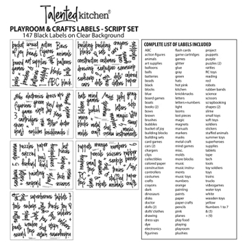 Talented Kitchen 147 Toy Labels for Playroom Organization