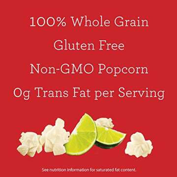 Skinnygirl Lime & Salt Flavored Microwave Popcorn, 10 Count Mini Popcorn Bags (6 Boxes)