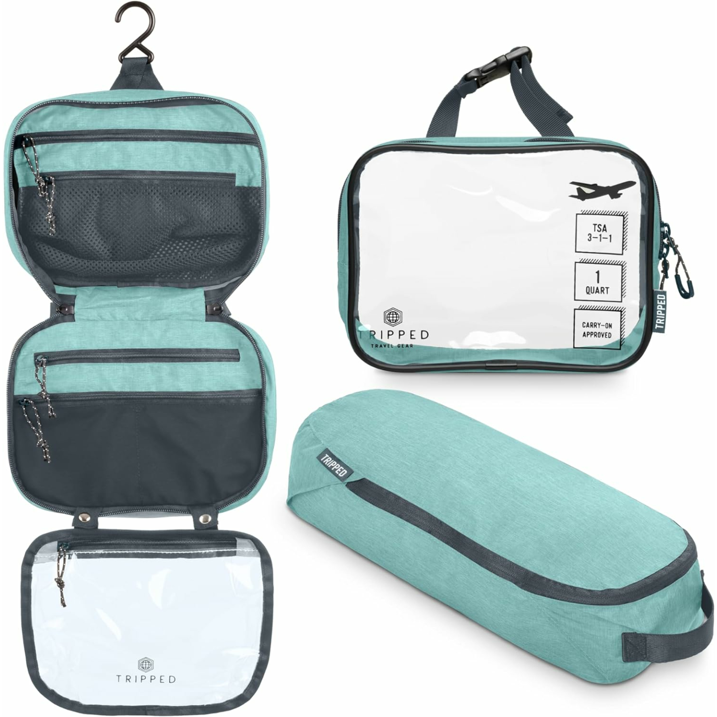 Travel Toiletry Kit: TSA Compliant Hanging Organizer