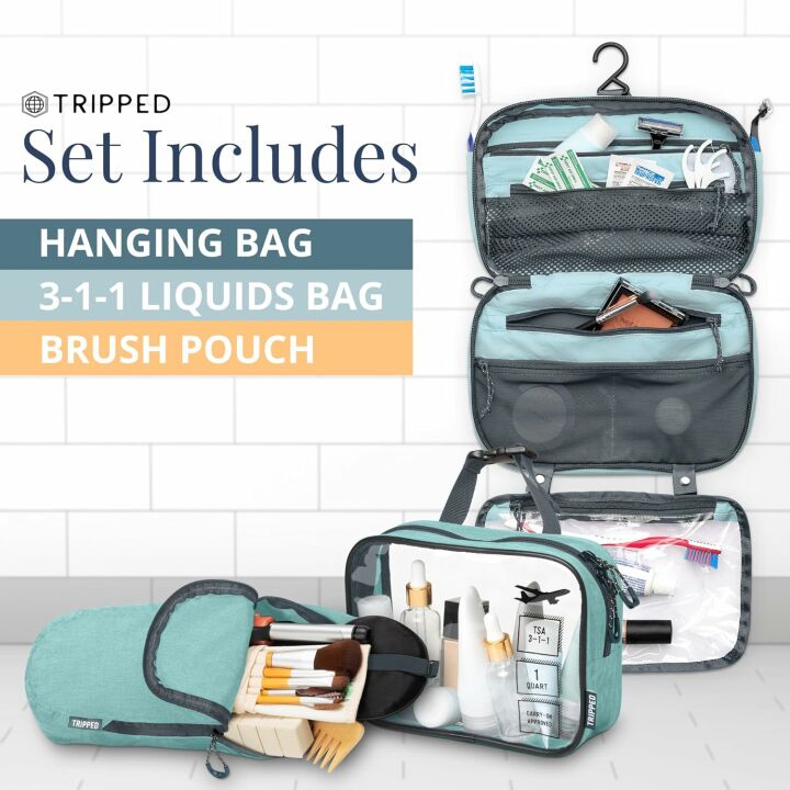 Travel Toiletry Kit: TSA Compliant Hanging Organizer