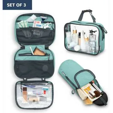 Travel Toiletry Kit: TSA Compliant Hanging Organizer