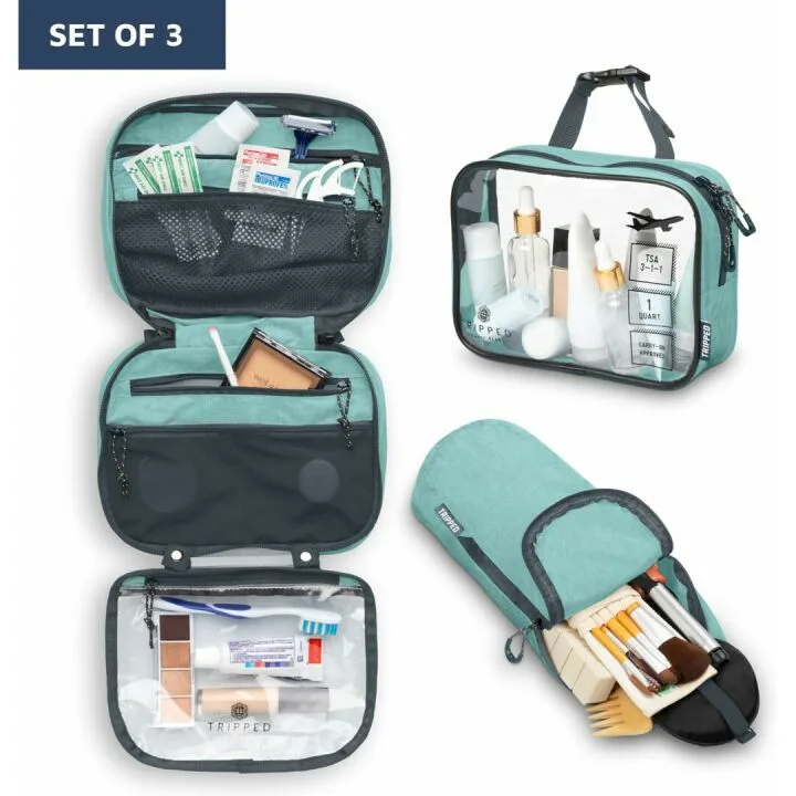 Travel Toiletry Kit: TSA Compliant Hanging Organizer