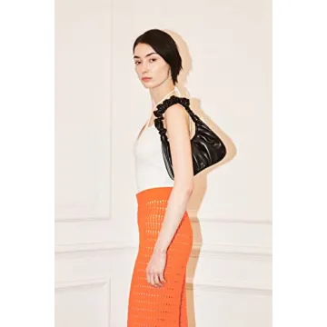 JW PEI Gabbi Vegan Leather Hobo Handbag Black