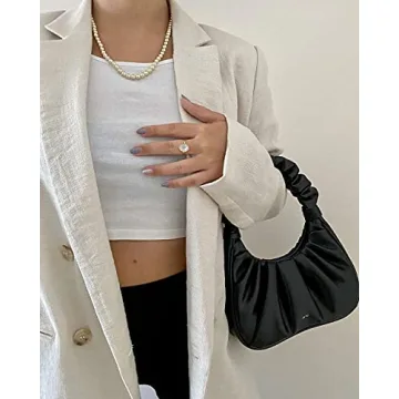 JW PEI Gabbi Vegan Leather Hobo Handbag Black