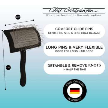 Chris Christensen Big K Dog Slicker Brush for Dogs (Goldendoodles, Labradoodles, Poodles), Groom Lik...