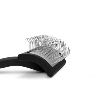 Chris Christensen Big K Dog Slicker Brush for Dogs (Goldendoodles, Labradoodles, Poodles), Groom Like a Professional, Fluff Detangle Style, Saves Time Energy, Black, Medium