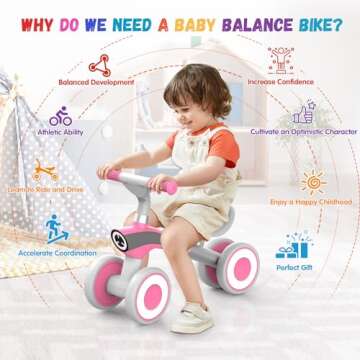Yoyuto Baby Balance Bike - Perfect Toddler Riding Toy for Confidence