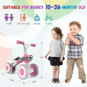Yoyuto Baby Balance Bike for 1 Year Old Boys Girls
