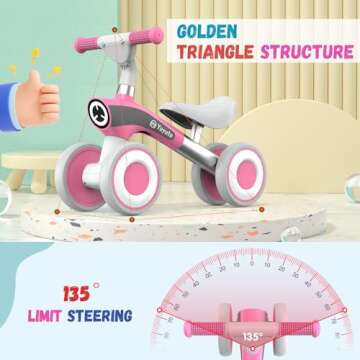 Yoyuto Baby Balance Bike for 1 Year Old Boys Girls