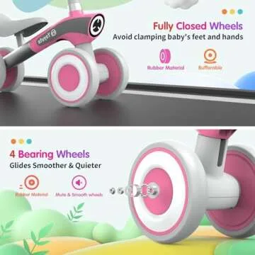 Yoyuto Baby Balance Bike for 1 Year Old Boys Girls