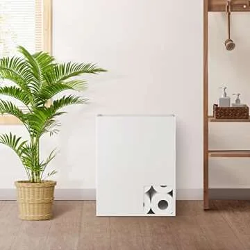 Toilet Paper Storage Organizer, Toilet Paper Holder Dispenser, 12 Rolls Compatible, White