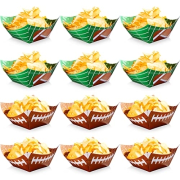Cunhill Football Square Paper Party Bowls Serving Football Bowl Football Party Supplies for Tailgate...