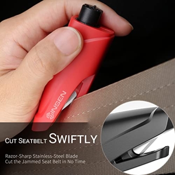 SINSEN Window Breaker & Seatbelt Cutter Safety Keychain