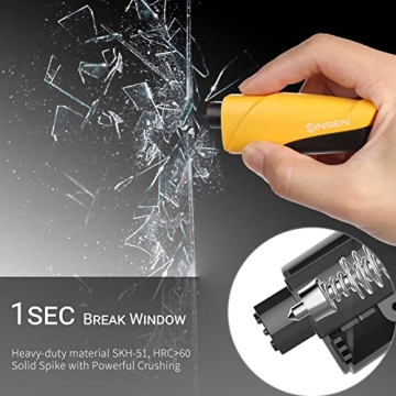SINSEN Window Breaker & Seatbelt Cutter Safety Keychain