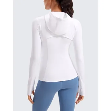 CRZ YOGA Butterluxe Women’s Hooded Workout Jacket - Ultra Soft Comfort