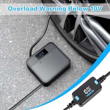 FARSENSE USB A to 12V Cigarette Lighter Adapter-USB DC 5V to 12V Step Up Car Cigarette Lighter Socket Converter Cable（3FT Supports Voltage Display,for Dash Cam,GPS,Driving Recorder,Etc