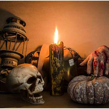 Boao 8 Pieces Halloween Skulls Realistic Looking Skulls Human Skeleton Head Skull for Halloween Bar Home Table Decoration (1.8 x 1.8 x 2.4 Inches)