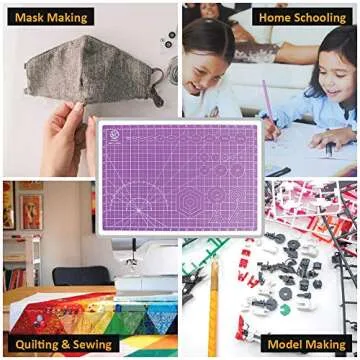 KC GLOBAL A3 (19"x13") Professional Grade Self-Healing Cutting Mat (Purple) - Odor-Free, Double-Sided, Eco-Friendly, Non-Slip, Premium Desk mat for DIY, Crafting, Model Building,and Art Projects
