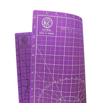 KC GLOBAL A3 (19"x13") Professional Grade Self-Healing Cutting Mat (Purple) - Odor-Free, Double-Sided, Eco-Friendly, Non-Slip, Premium Desk mat for DIY, Crafting, Model Building,and Art Projects