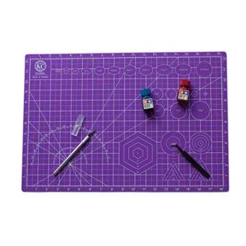 KC GLOBAL A3 (19"x13") Professional Grade Self-Healing Cutting Mat (Purple) - Odor-Free, Double-Sided, Eco-Friendly, Non-Slip, Premium Desk mat for DIY, Crafting, Model Building,and Art Projects