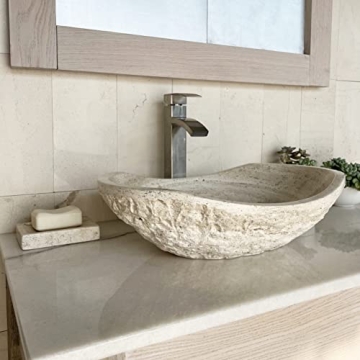 Natural Travertine Vessel Sink - Stunning Bathroom Design