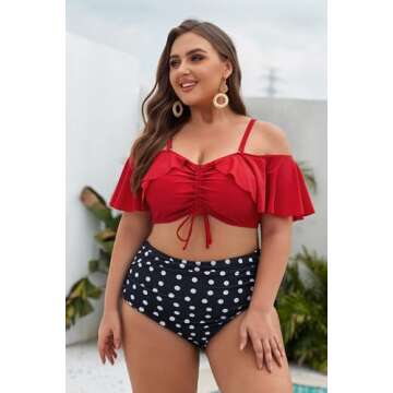 Plus Size Ruffle Bikini for Women - Stylish and Comfortable