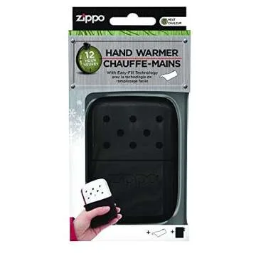 Zippo Black Hand Warmer for 12 Hours of Lasting Warmth