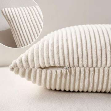 MIULEE Soft Corduroy Pillow Covers for Stylish Decor