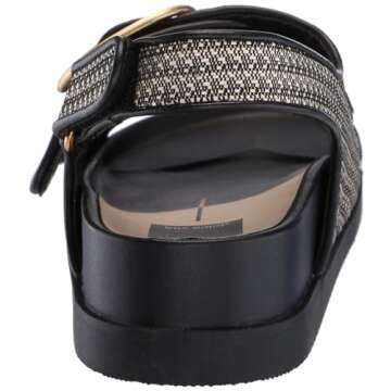 Dolce Vita Women's Starla Sandal, Black Multi Woven, 9